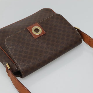 Celine Vintage Macadam Shoulder Bag Canvas and Leather