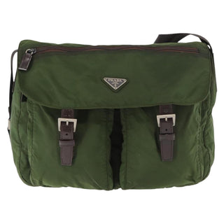 Prada Zip Buckle Messenger Bag Tessuto