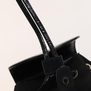 Gucci Vintage Bamboo Backpack Nylon and Patent Leather