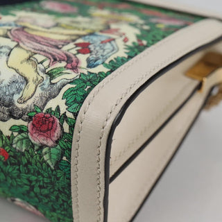 Gucci Ophidia Chain Shoulder Bag Flora GG Coated Canvas