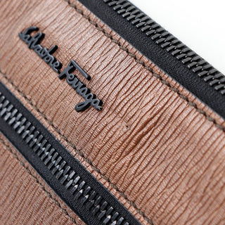Salvatore Ferragamo Revival Travel Document Holder Leather