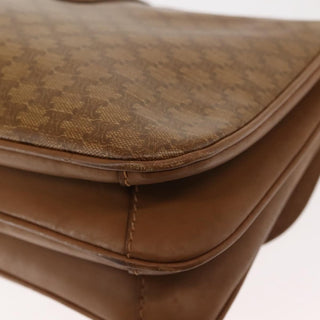 Celine Vintage Macadam Shoulder Bag Canvas and Leather