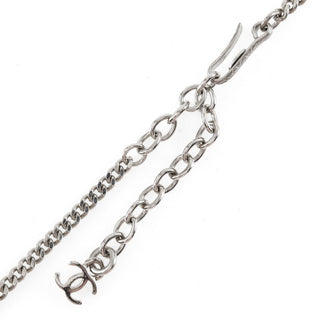 Chanel Vintage CC Pendent Necklace Plated Metal