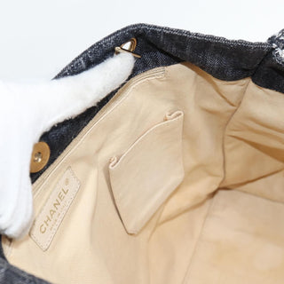 Chanel Night Flight Tote Embroidered Denim