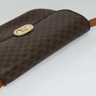 Celine Vintage Macadam Shoulder Bag Canvas and Leather