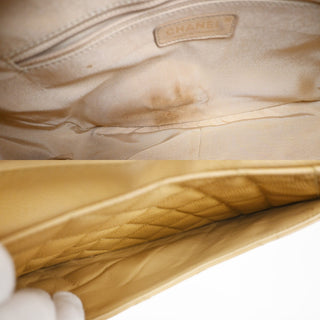 Chanel Logo Chain Shoulder Bag Leather