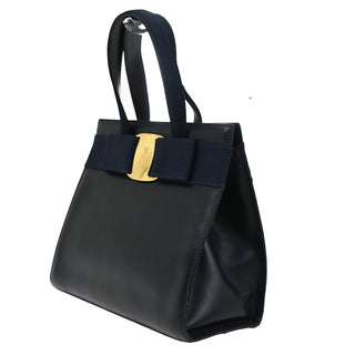 Salvatore Ferragamo Convertible Vara Bow Tote Leather