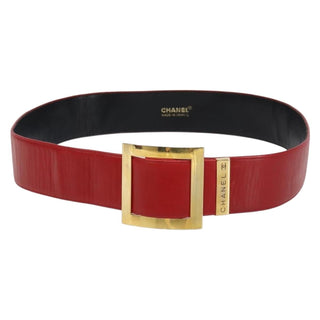 Chanel Square Buckle Belt Leather
