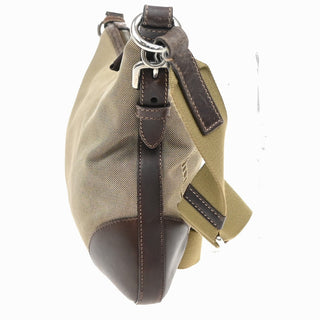 Prada Logo Messenger Bag Canvas and leather