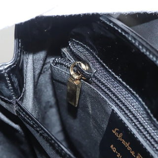 Salvatore Ferragamo Gancini Convertible Top Handle Bag Patent Leather