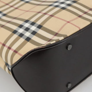 Burberry Top Handle Tote Haymarket Coated Canvas