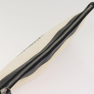 Balenciaga Navy Zip Pouch Canvas and Leather