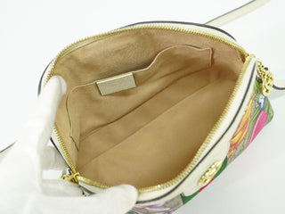 Gucci Ophidia Dome Shoulder Bag Flora GG Coated Canvas