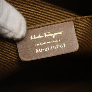 Salvatore Ferragamo Gancini Shoulder Bag Canvas