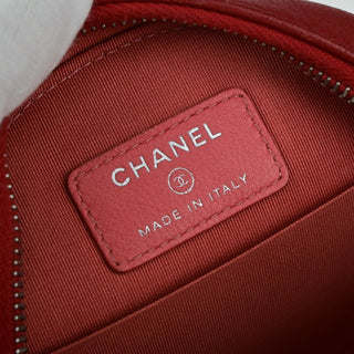 Chanel Pearl Crush Round Clutch with Chain Quilted Lambskin