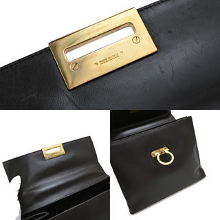 Salvatore Ferragamo Gancini Convertible Top Handle Bag Leather