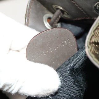 Gucci Vintage Bamboo Bucket Bag Nylon and Leather