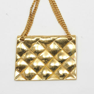 Chanel Vintage Medallion Flap Bag Brooch Metal