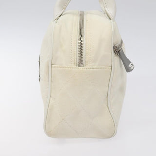 Chanel Vintage Logo Bowler Bag Quilted Canvas