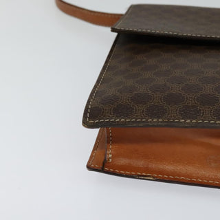 Celine Vintage Macadam Shoulder Bag Canvas and Leather