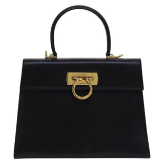 Salvatore Ferragamo Gancini Convertible Top Handle Bag Leather