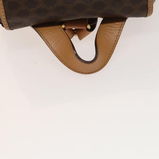 Celine Vintage Drawstring Flap Backpack Macadam Coated Canvas