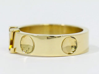 Louis Vuitton Empreinte LV Band Ring 18K Yellow Gold
