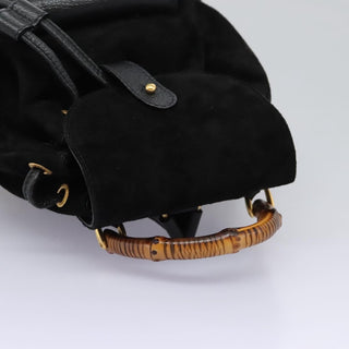 Gucci Vintage Bamboo Backpack Suede
