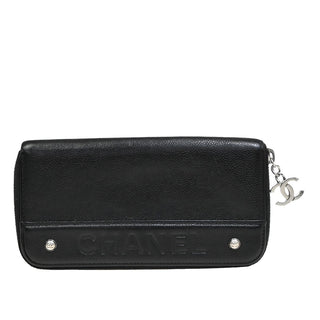Chanel CC Logo Zipper Long Bifold Leather