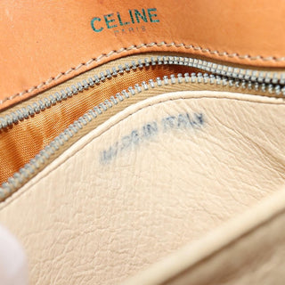 Celine Vintage Macadam Shoulder Bag Canvas and Leather