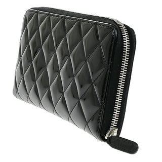 Chanel Brilliant Zip Around Wallet Quilted Patent