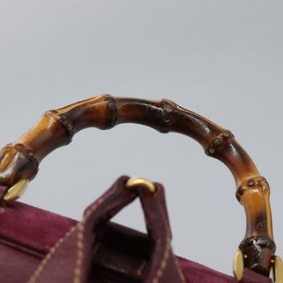 Gucci Vintage Bamboo Backpack Suede