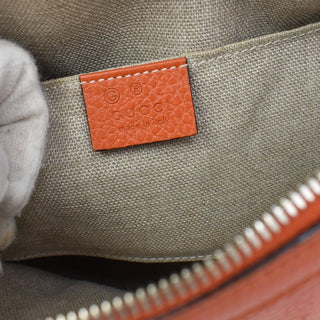 Gucci GG Charm Convertible Dome Satchel Leather