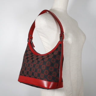 Salvatore Ferragamo Gancini Shoulder Bag Canvas