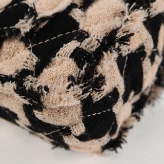 Chanel Classic Single Flap Bag Quilted Houndstooth Tweed and Ribbon