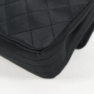 Chanel Vintage CC Chain Flap Bag Quilted Satin