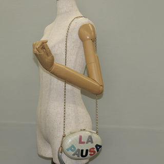 Chanel La Pausa Evening Bag Chevron Lambskin with Applique