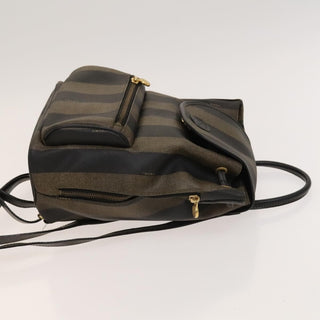 Fendi Pequin Front Pocket Backpack Coated Canvas