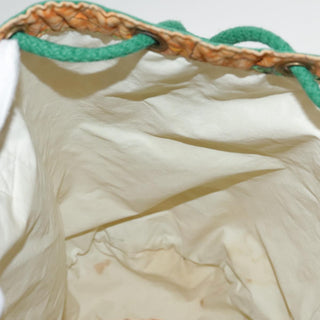 Hermes Vintage Drawstring Bucket Shoulder Bag Printed Canvas