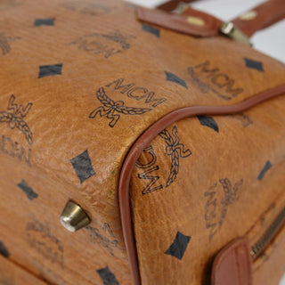 MCM Visetos Handbag Canvas and Leather