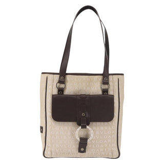 Bvlgari B.Zero1 Logomania Bag Canvas with Leather
