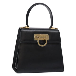Salvatore Ferragamo Gancini Convertible Top Handle Bag Leather
