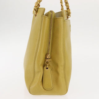 Chanel Vintage Logo Chain Tote Caviar