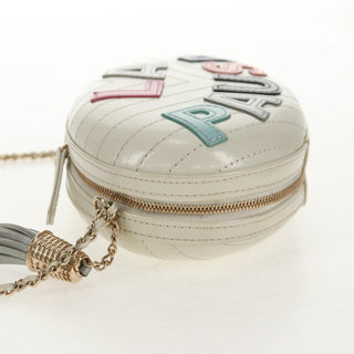 Chanel La Pausa Evening Bag Chevron Lambskin with Applique