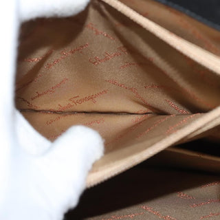 Salvatore Ferragamo Double Gancini Top Handle Bag Saffiano Leather