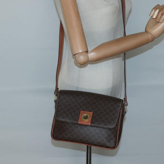Celine Vintage Macadam Shoulder Bag Canvas