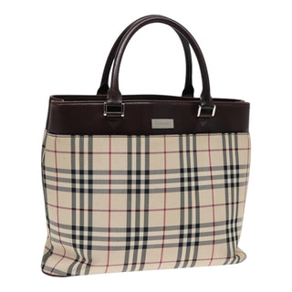 Burberry Nova Check Tote Canvas and Leather