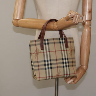 Burberry Top Handle Tote Haymarket Coated Canvas