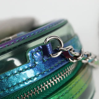 Chanel Filigree Round Clutch with Chain Vinyl