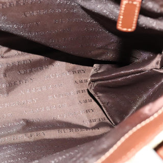 Burberry Top Handle Tote Haymarket Coated Canvas
